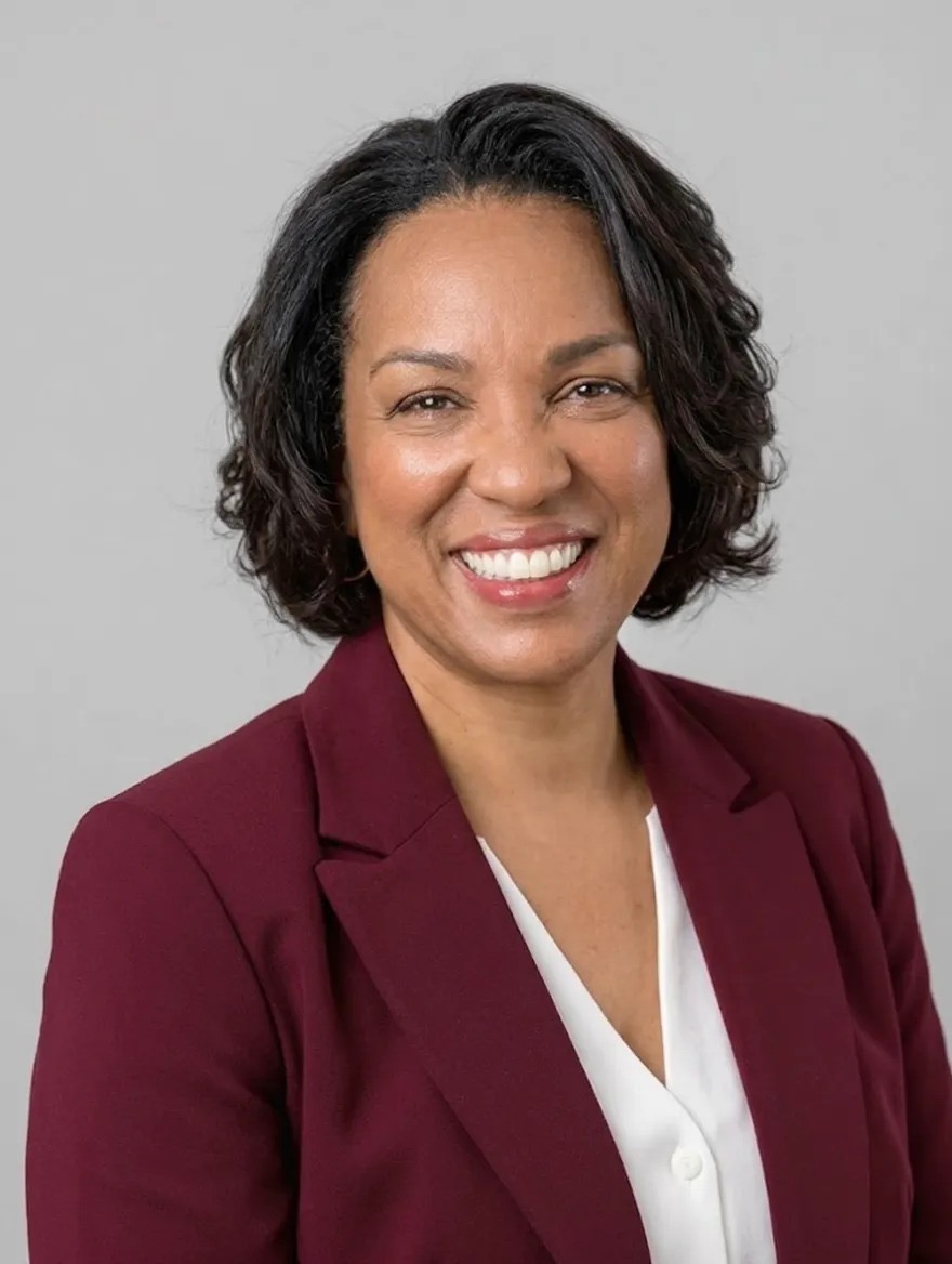 Dr. Angela T. Williams in a burgundy blazer